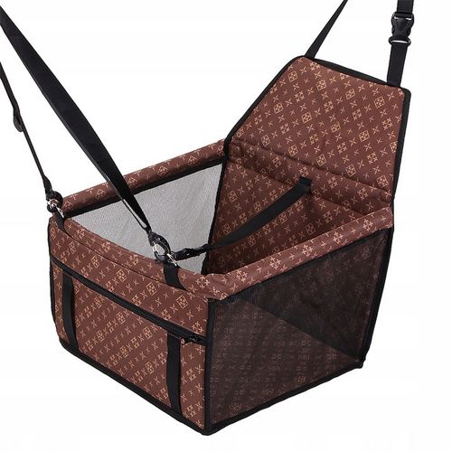 Transporter Dla Psa Do Auta - Brązowy Fotelik Podróżny na Arena.pl