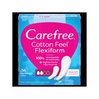 CAREFREE Cotton Feel Flexiform Wkładki higieniczne bezzapachowe 1op=56 szt.