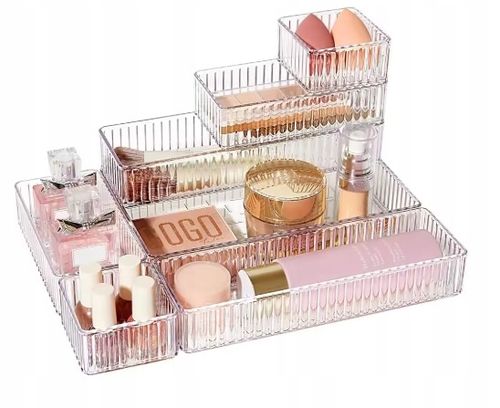 ORGANIZER NA KOSMETYKI WKŁAD DO SZUFLADY POJEMNIK TACKA PERFUMY MODUŁOWY 7 na Arena.pl