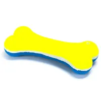 Kolorowa gumowa kość 11,5x5,5x2 cm jako trwały gryzak i zabawka dla psa do rzucania