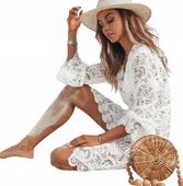 Narzutka plażowa sukienka tunika pareo boho 42 XL