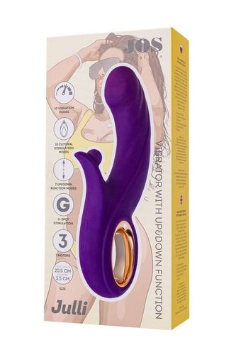 Vibrating roller with Up&Down functions by JOS Julli, silicone, purple, na Arena.pl
