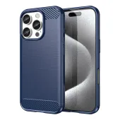 etui silikonowe carbon case do iphone 16 pro max - niebieskie
