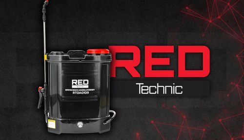 OPRYSKIWACZ AKUMULATOROWY ELEKTRY. 20L PLECAKOWY RED TECHNIC 4 DYSZE na Arena.pl