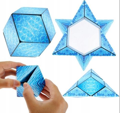 FIDGET CUBE ANTYSTRESOWA KOSTKA MAGNETYCZNA NIEBIESKA PUZZLE MAGIC CUBE na Arena.pl