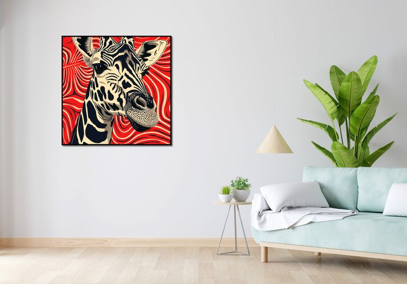 Plakat 90x90cm Wzrok Żyrafy zdjęcie 4