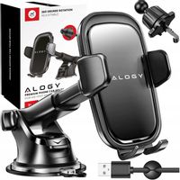 uchwyt do samochodu na telefon szybę deskę kokpit samochodowy organizer 4w1