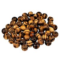 DREWNIANE koraliki kula 8mm ok. 50szt. brąz