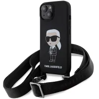 Etui Karl Lagerfeld Crossbody Silicone Ikonik do iPhone 15 - czarne
