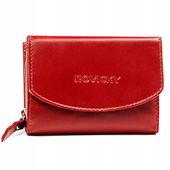 Rovicky skórzany portfel damski klasyczny + brelok zestaw prezent