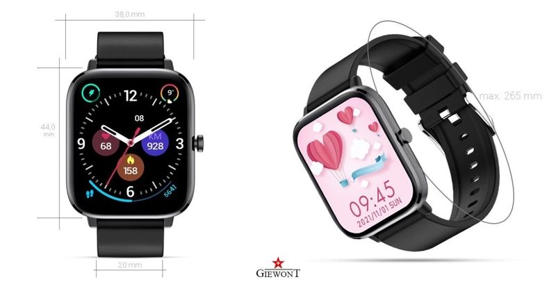 smartwatch giewont czarny gw230-2 zdjęcie 14