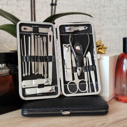 ZESTAW DO MANICURE PEDICURE DO PAZNOKCI 20EL ETUI na Arena.pl