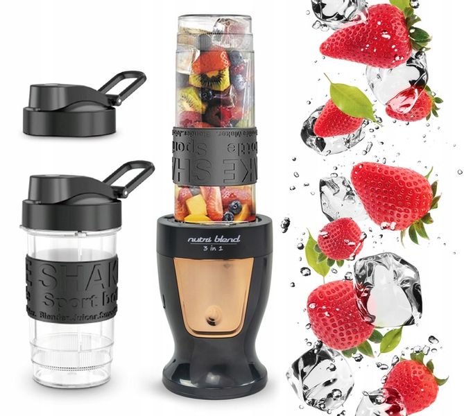 BLENDER KIELICHOWY DO KOKTAJLI SMOOTHIE BUTELKI SIEKANIE MIELENIE BLEND&GO zdjęcie 3