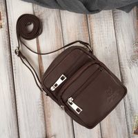 saszetka męska na ramię skórzana pojemna mała paolo peruzzi t-133-br