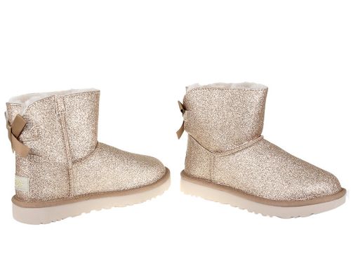 Buty UGG Mini Bailey Bow Sparkle 1100053-GOLD - 37 na Arena.pl