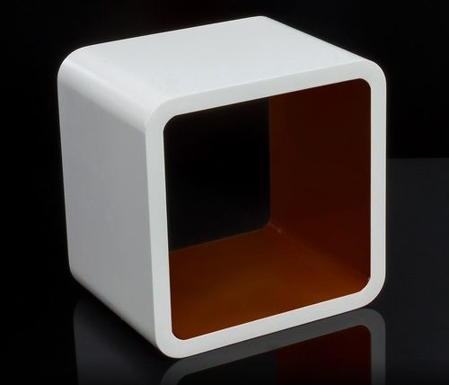 Półka retro cube, brązowa, wisząca na Arena.pl