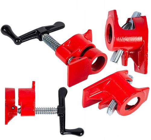 4x ŚCISK STOLARSKI RUROWY BEZKOŃCOWY NA RURĘ 3/4" ZACISK MONTAŻOWY IMADŁO na Arena.pl