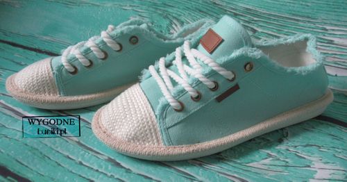 Trampki miętowe materiałowe na Arena.pl