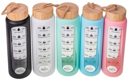 BIDON BUTELKA SZKLANA SZCZELNA NA WODĘ KUBEK POJEMNIK NA NAPÓJ SHAKER 1L na Arena.pl