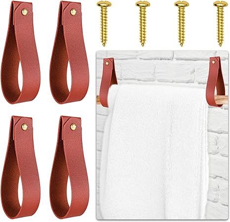 Uchwyt Haczyk Ścienny Skóra PU Zestaw 4szt na Arena.pl