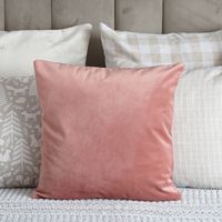 Poduszka 50x50 cm z aksamitu RÓŻ Pudrowy Poszewka różowa dekoracyjna
