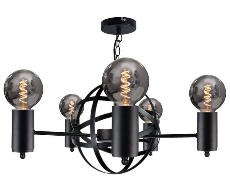 Żyrandol 5xE27 SOLAR II BLACK zdjęcie 1