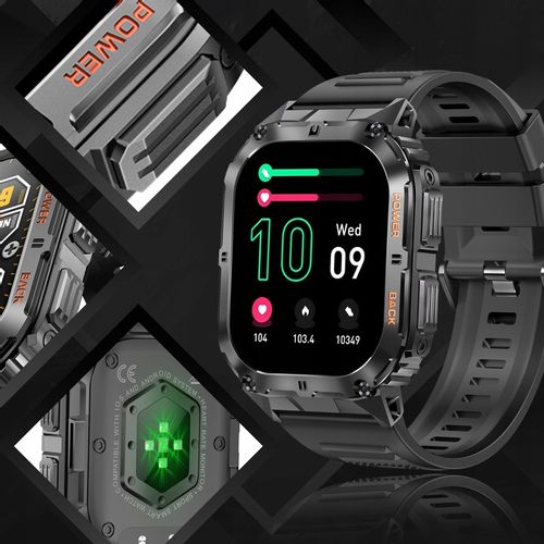 SMARTWATCH ZEGAREK MĘSKI MENU POLSKIE SPORT PULS ROZMOWY SMART WATCH AMOLED na Arena.pl