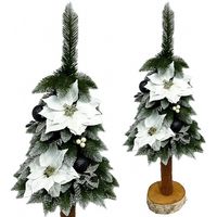 CHOINKA SZTUCZNA NA PNIU OŚNIEŻONA 110 cm CHOINKA UDEKOROWANA Z OZDOBAMI