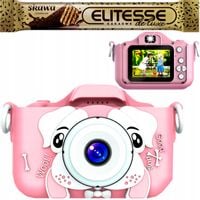 Premium APARAT FOTOGRAFICZNY DLA DZIECI CYFROWY Psiak +KARTA 32GB RÓŻ MP199