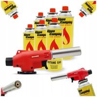 PALNIK GAZOWY VULCANO LUTOWNICA GAZ KARTUSZ GAZOWY OPALARKA + 6x GAZ