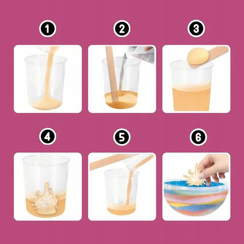 Jednorożec Zestaw Kreatywny Dziewczynki Lampka Nocna Piasek DIY na Arena.pl