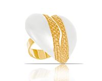 Pierścionek dwie połówki serc z kolekcji Heart Harmony (R23/ZIM/33/1AU)