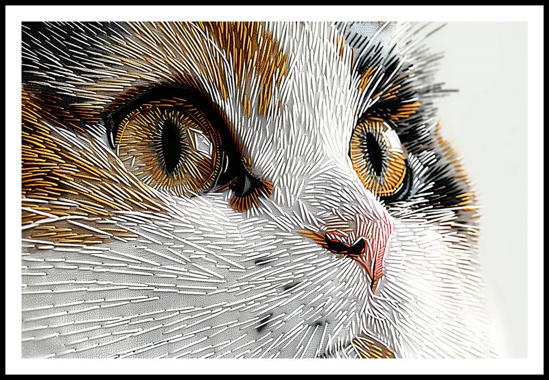 Plakat 91,5x61cm Nitkowany Kot zdjęcie 3