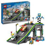 LEGO CITY ZESTAW BEZ GRANIC: TOR Z RAMPAMI DLA WYŚCIGÓWEK 436 ELEMENTÓW 6+