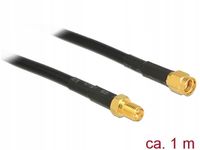 DeLOCK 1m RP-SMA/RP-SMA kabel koncentryczny CFD400, LLC400 Czarny