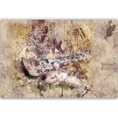 Deco Panel, Kobieta z gitarą abstrakcja 120x80 na Arena.pl