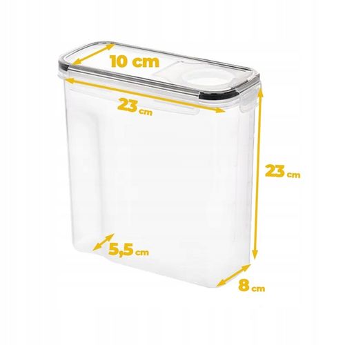 POJEMNIKI 4szt x 4L NA ŻYWNOŚĆ ZAMYKANE PLASTIKOWY NA PŁATKI MAKARON na Arena.pl