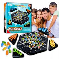 GRA RODZINNA W TRÓJKĄTY LOGICZNA STRATEGICZNA TRIGGLE SZACHY CHAIN GAME