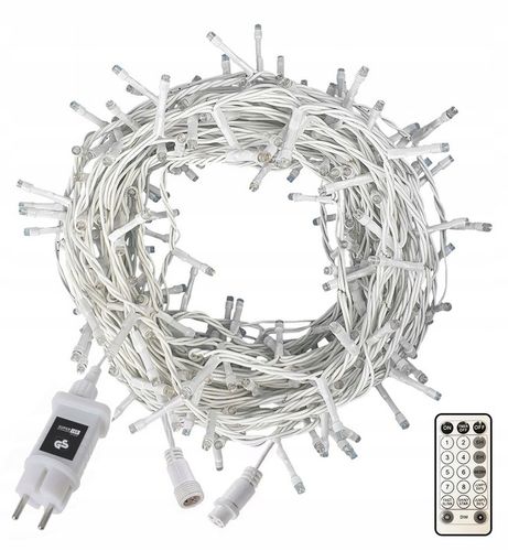 Sople 500 LED zewnętrzne CIEPŁE + FLASH 22,5 m świąteczne + pilot na Arena.pl