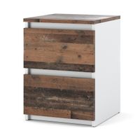 Szafka Nocna Nowoczesna 2 Szuflady Stolik Dziecięcy Vintage Biały Old Style