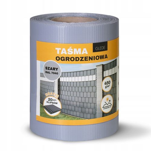 TAŚMA OGRODZENIOWA OSŁONA NA OGRODZENIE PŁOT PANELOWE SZARA UV 19 x 35m na Arena.pl