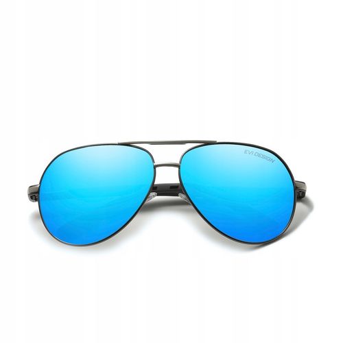 Okulary PRZECIWSŁONECZNE męskie z polaryzacją UV400 pilotki + etui ZESTAW na Arena.pl