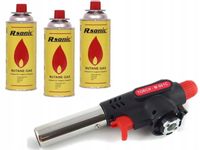 PALNIK GAZOWY 360° RĘCZNY LUTLAMPA TURBO 3X BUTLA CERAMIKA