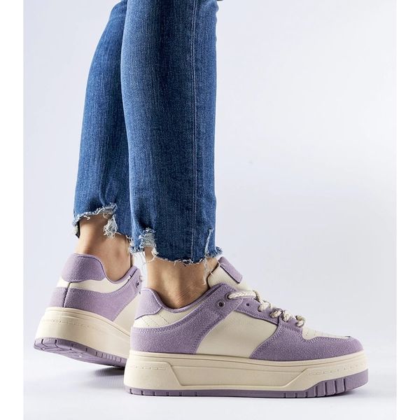 Fioletowe sneakersy na platformie r.38 zdjęcie 4