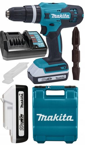 Wiertarko-wkrętarka udarowa Makita HP488DWAE + Akumulator 2.0Ah + na Arena.pl