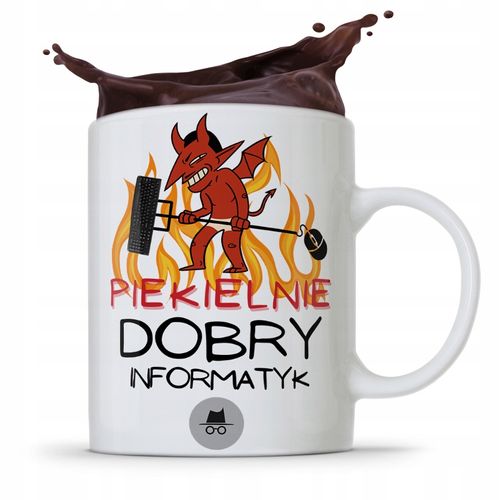 Kubek Informatyka Programisty Piekielnie Dobry Inf Z Nadrukiem Ze Zdjęciem na Arena.pl