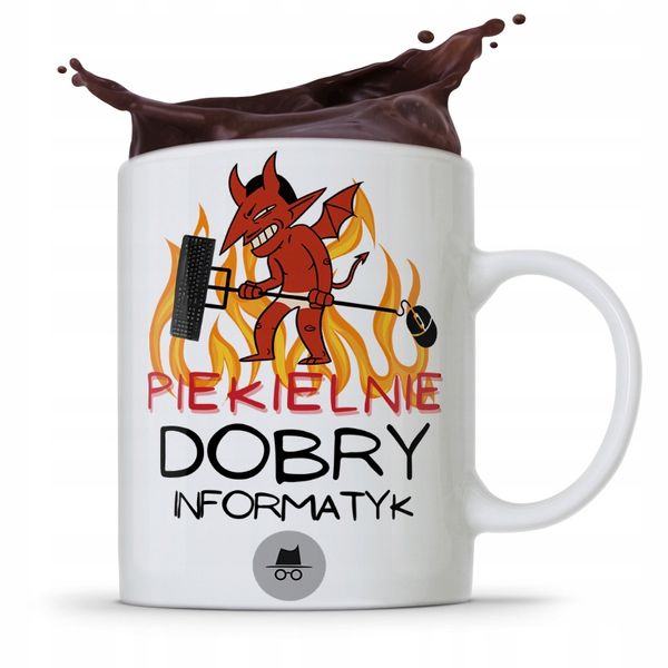 Kubek Informatyka Programisty Piekielnie Dobry Inf Z Nadrukiem Ze Zdjęciem zdjęcie 1