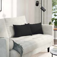 Poduszki na sofę 2 pcs Czarny 50 x 30 cm tkanina
