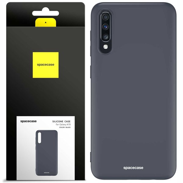 Spacecase Silicone Case Galaxy A70 Black zdjęcie 1