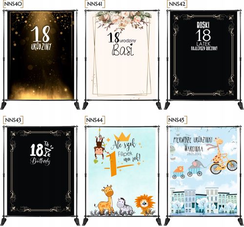 Tło do zdjęć ŚCIANKA z imieniem 18 25 30 urodziny na Arena.pl